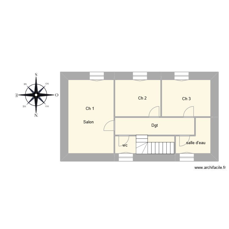 plehedel r+1. Plan de 0 pièce et 0 m2