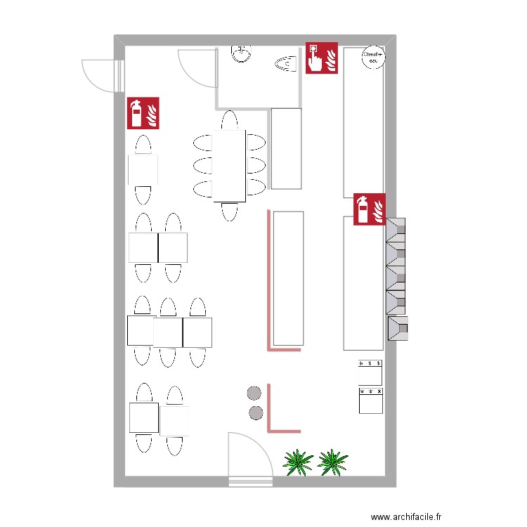 restaurant. Plan de 0 pièce et 0 m2