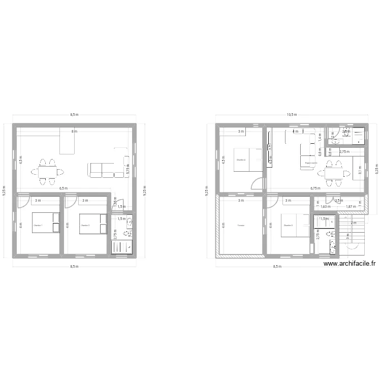 fanorenantsoa reduit. Plan de 11  et 141 m²
