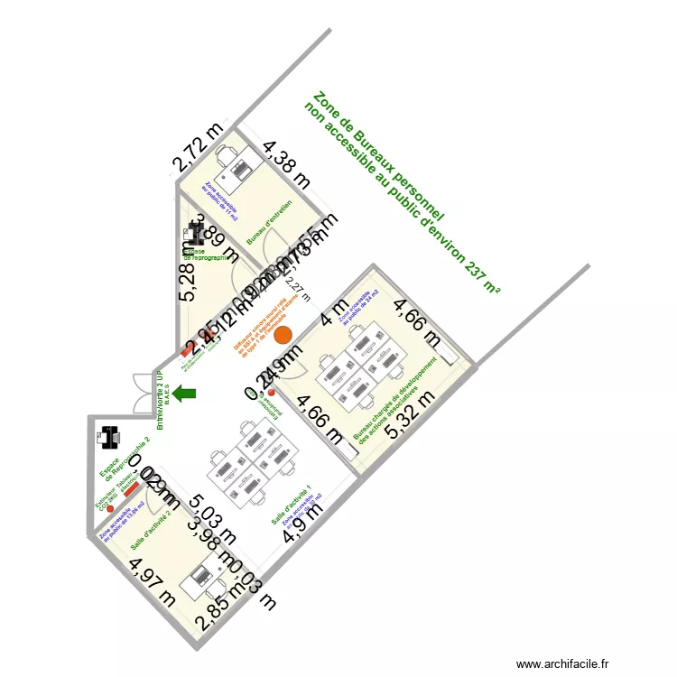 APF s&eacute;curit&eacute;. Plan de 4  et 56 m²