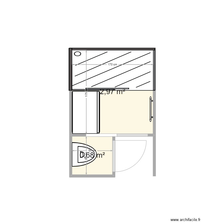 salle de bain. Plan de 0 pièce et 0 m2