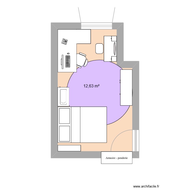 chambre. Plan de 0 pièce et 0 m2