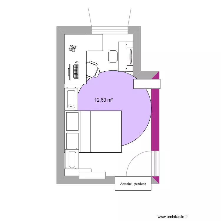 chambre. Plan de chambre. Plan de