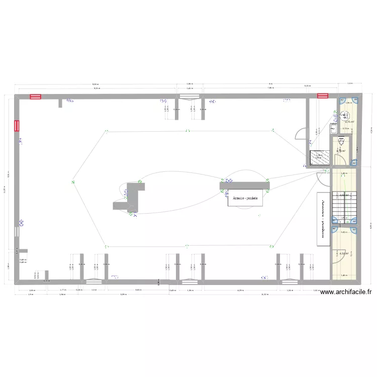 Platane R+2 new v6. Plan de 4  et 14 m²