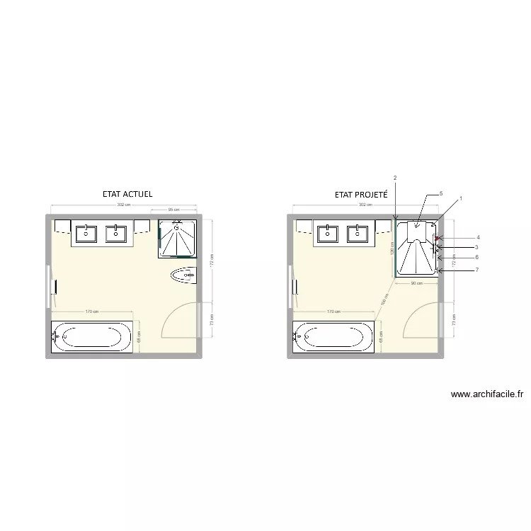 salle de bain HENNY. Plan de 0 pièce et 0 m2