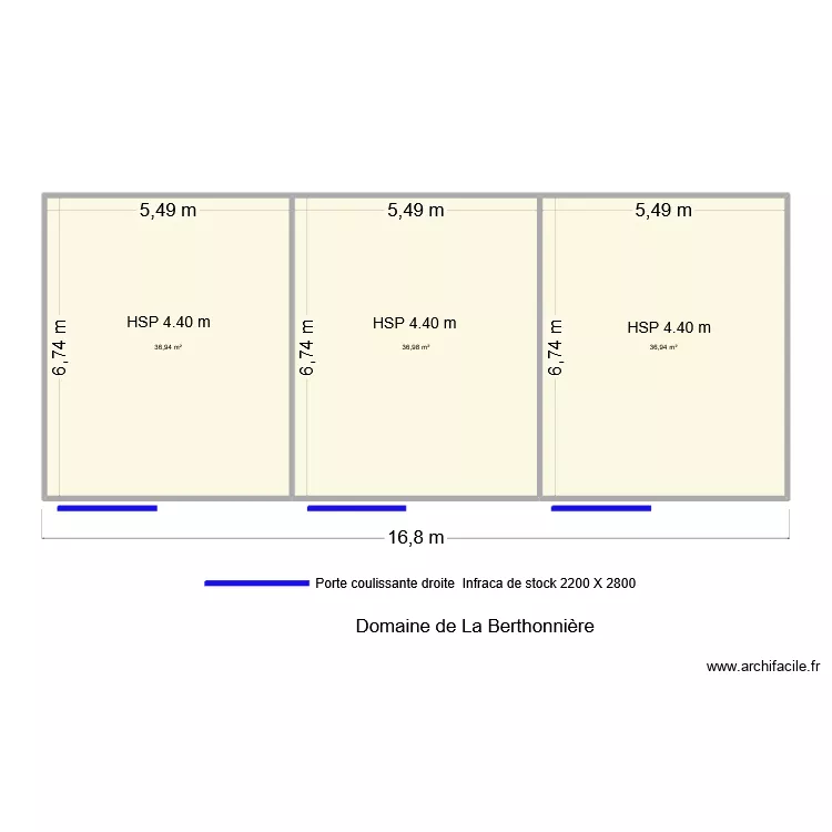 Domaine de La Berthonni&egrave;re. Plan de 