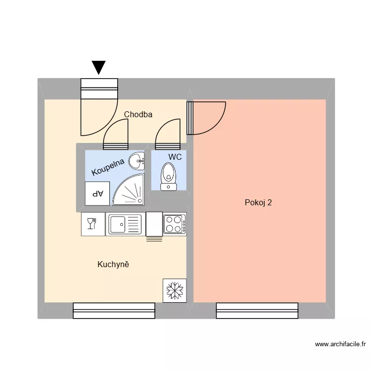 Dlouh&aacute; tř&iacute;da 1142, byt 17. Plan de 9  et 154 m²
