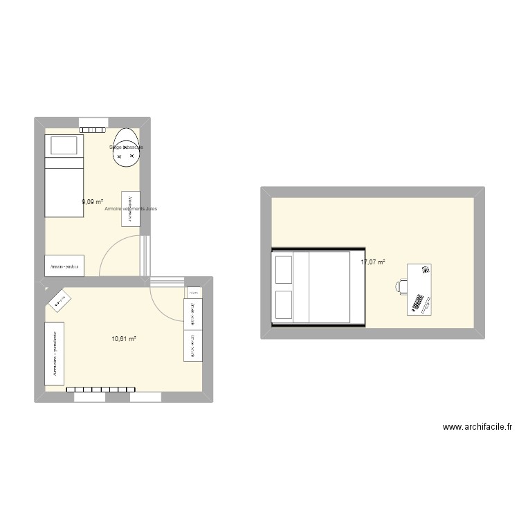 Plan étages modifié. Plan de 0 pièce et 0 m2