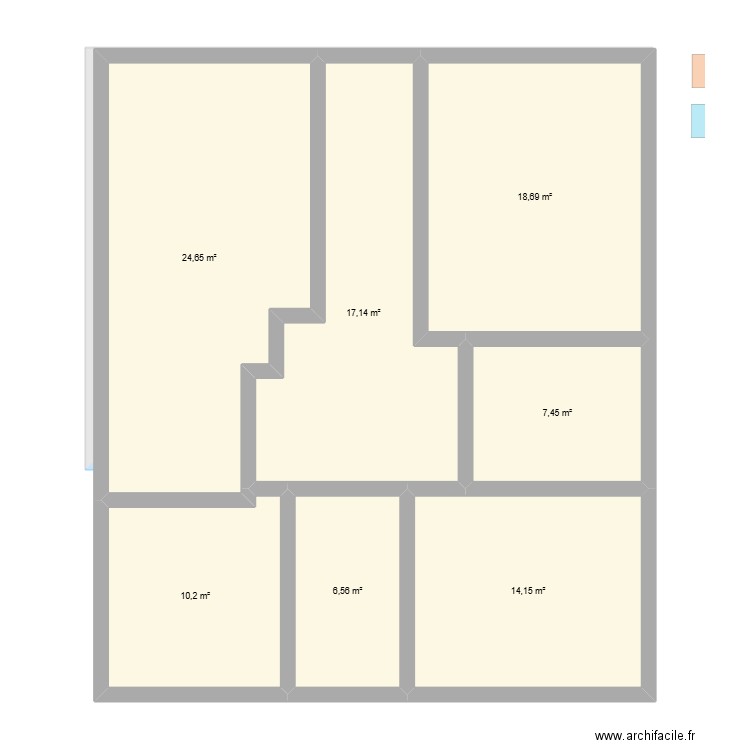bucey les gy. Plan de 14 pièces et 180 m2
