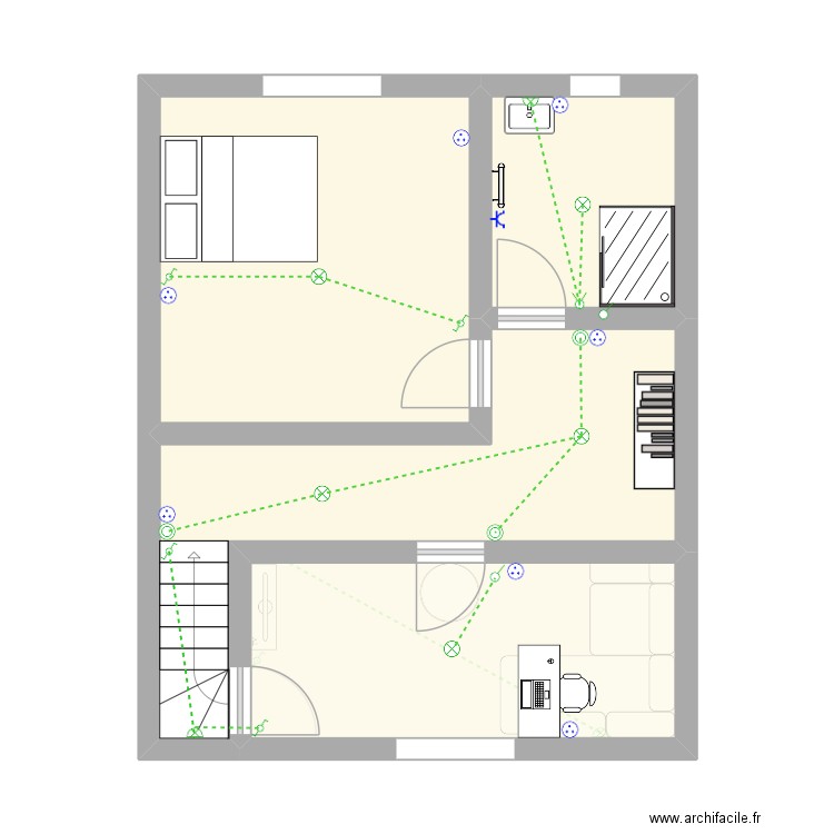 M.Richard Bordes. Plan de 8 pièces et 177 m2