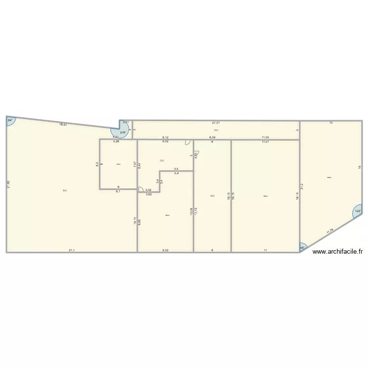 plan entrepot. Plan de 8  et 1172 m²