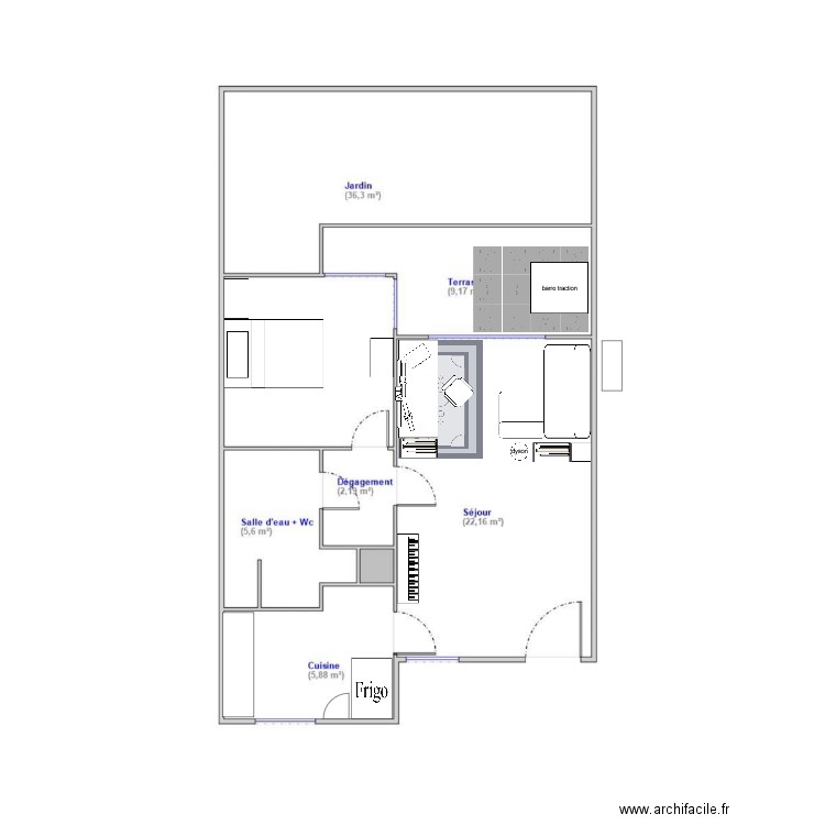 gallieni. Plan de 0 pièce et 0 m2