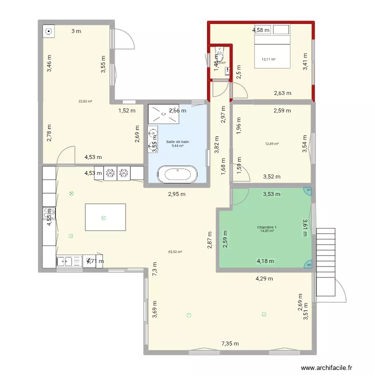 nouveau 4. Plan de 15 pièces et 215 m² nouveau 4. Plan de 15 pièces et 215 m²