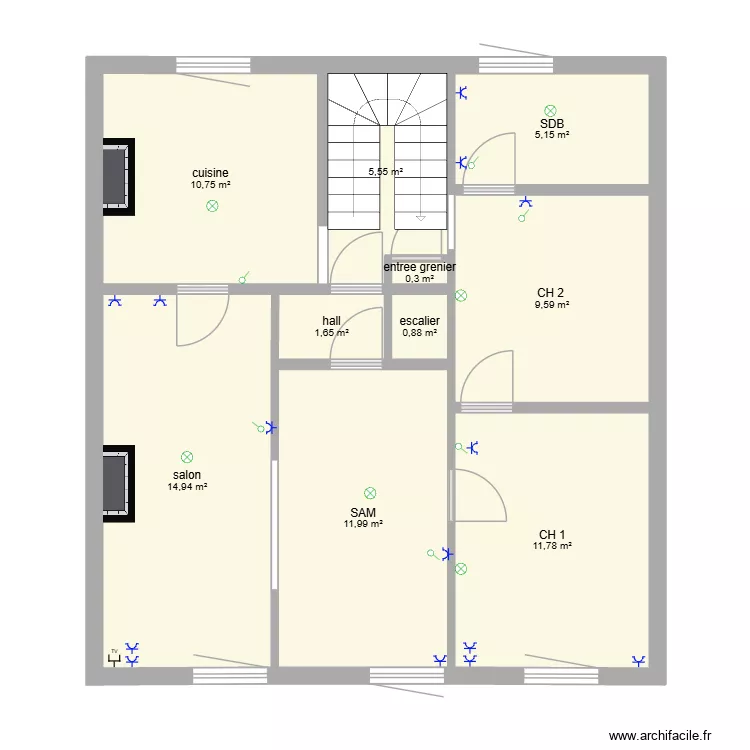 appartement. Plan de 10 Pièces et 73 m² appartement. Plan de 10 Pièces et 73 m²