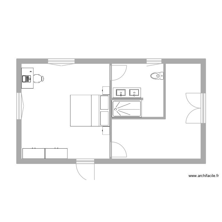 Salle de bain L&eacute;vignacq. Plan de 0 pièce et 0 m2