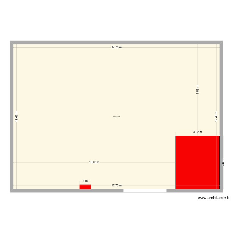 local carton. Plan de 0 pièce et 0 m2