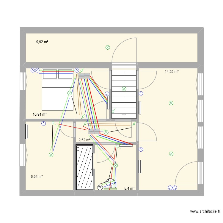 Caponi 2. Plan de 6 pièces et 50 m2