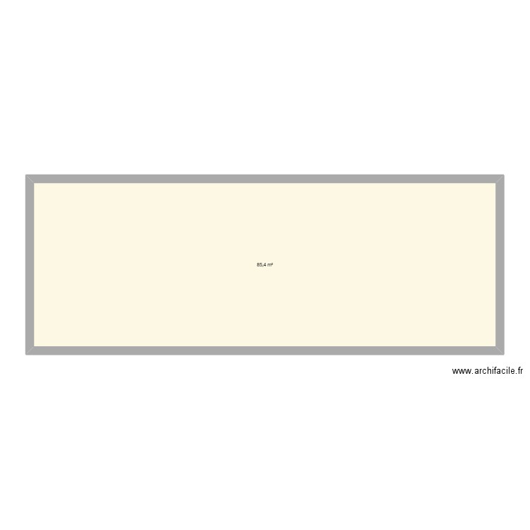 MAISON. Plan de 1 pièce et 85 m2