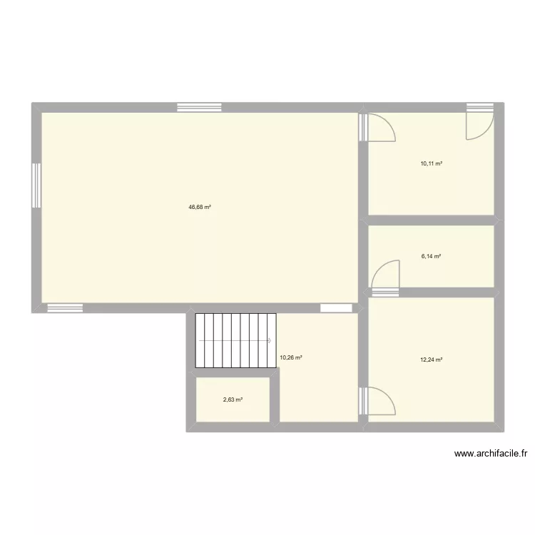 1er etage. Plan de 6 Pièces et 88 m² 1er etage. Plan de 6 Pièces et 88 m²