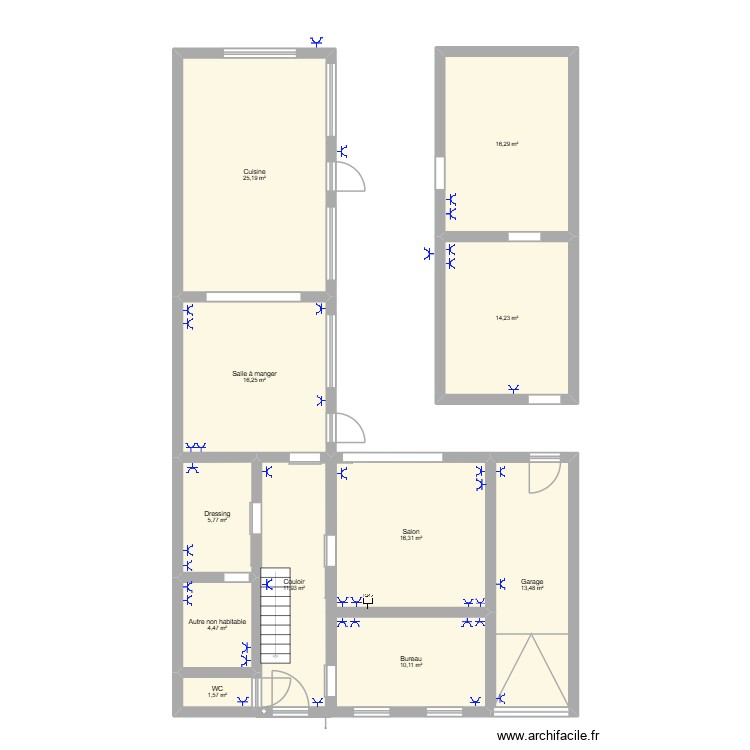 Perwez &eacute;lectrique - prises. Plan de 0 pièce et 0 m2