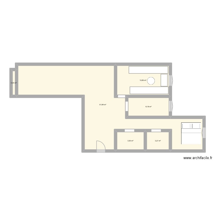 HIBA 15. Plan de 6 pièces et 78 m2
