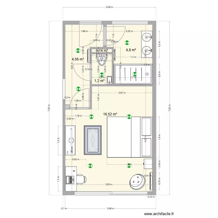 LESUEUR p2. Plan de 5 et 27 m² LESUEUR p2. Plan de 5 et 27 m²