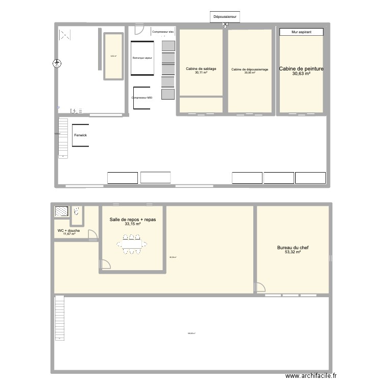 Projet local. Plan de 10 pièces et 461 m2