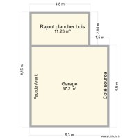 Garage avec rajout sur coté