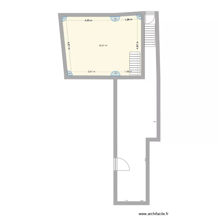 rominet cave. Plan de 1 Pièce et 26 m² rominet cave. Plan de 1 Pièce et 26 m²