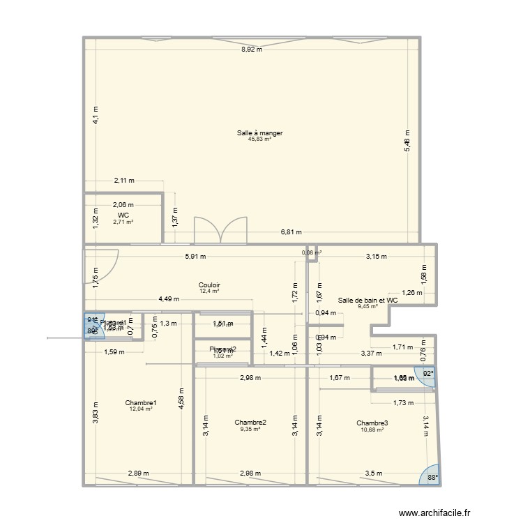 pesqueue. Plan de 0 pièce et 0 m2
