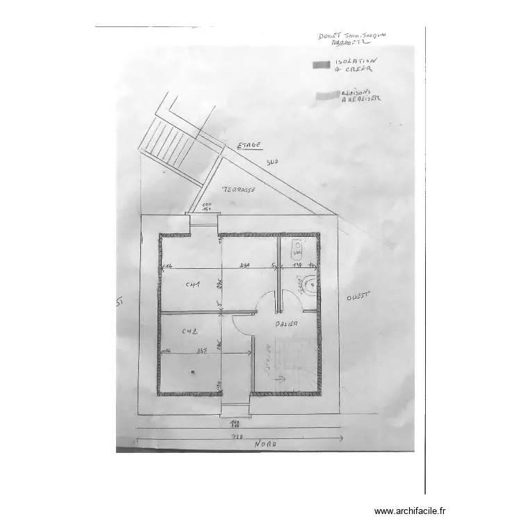 DOUET ETAGE. Plan de 