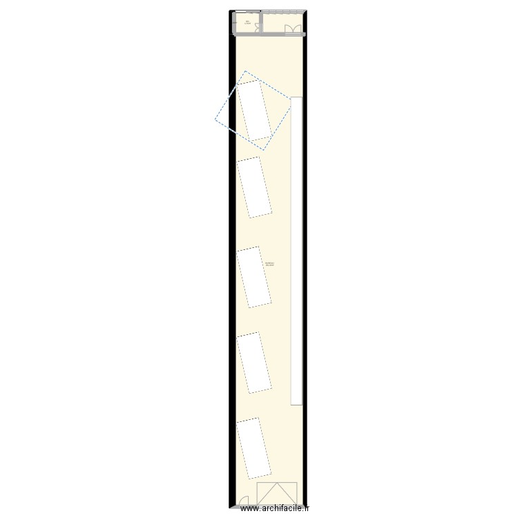 GARAGE. Plan de 3 pièces et 258 m2