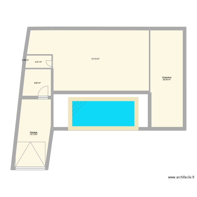 le cailar. Plan de 6 pièces et 83 m2