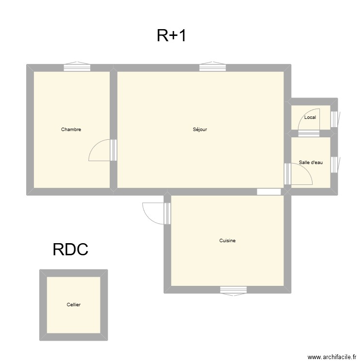 350602404. Plan de 6 pièces et 62 m2