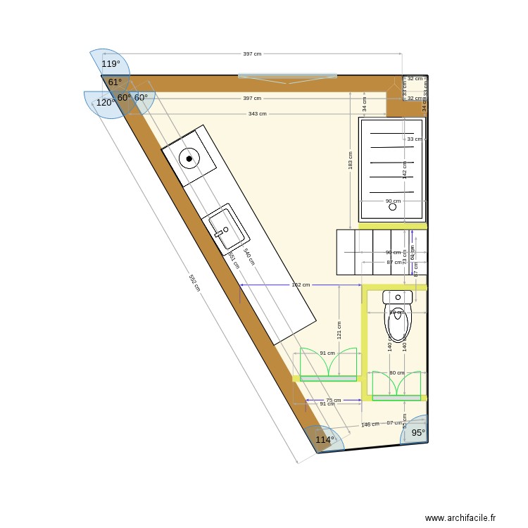 Salle de bain. Plan de 0 pièce et 0 m2