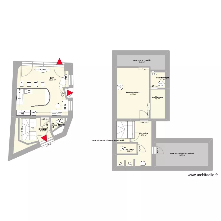 pacerelle 48. Plan de 11  et 82 m²
