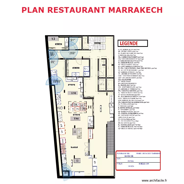 PLAN RESTAURANT MARRAKECH 4. Plan de PLAN RESTAURANT MARRAKECH 4. Plan de