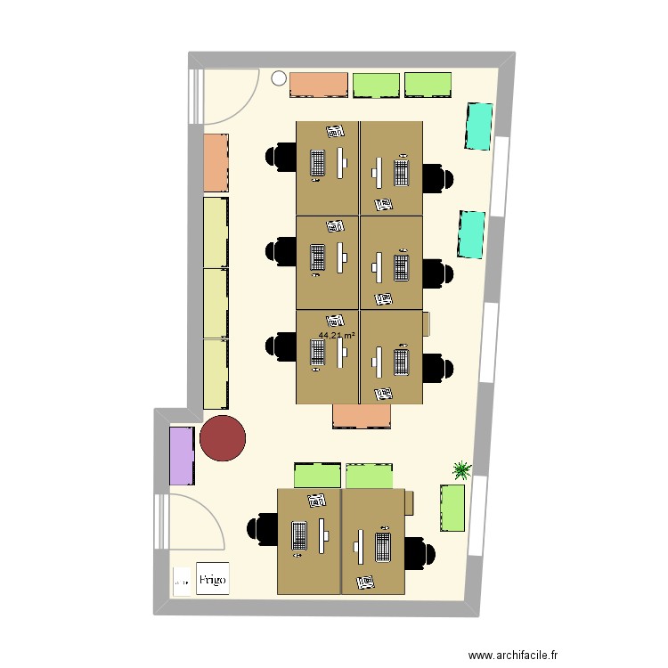 105104 v4. Plan de 1 pièce et 44 m2