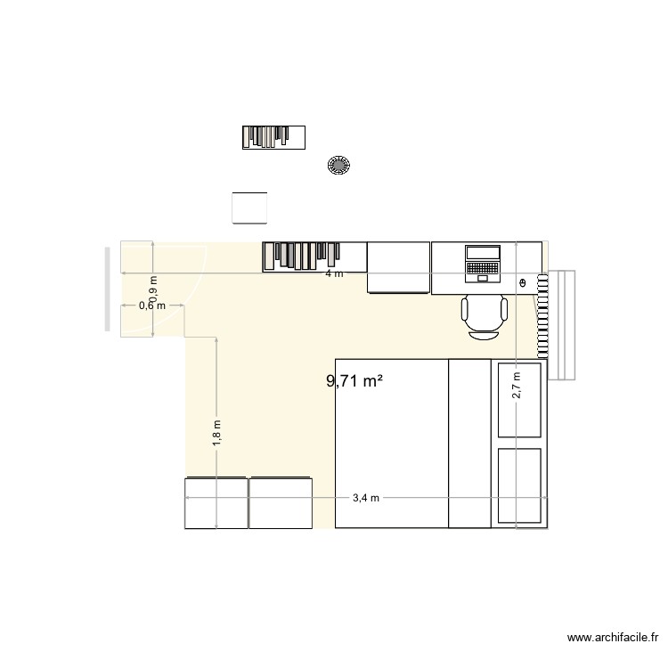 Chambre idee. Plan de 0 pièce et 0 m2