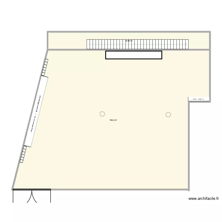 plan salle. Plan de 2  et 175 m²
