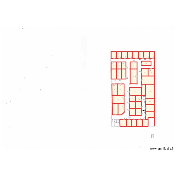 PLAN BOX SOUS SOL. Plan de 42 pièces et 417 m2