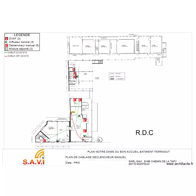 Ferragut RDC Cablage DM. Plan de 