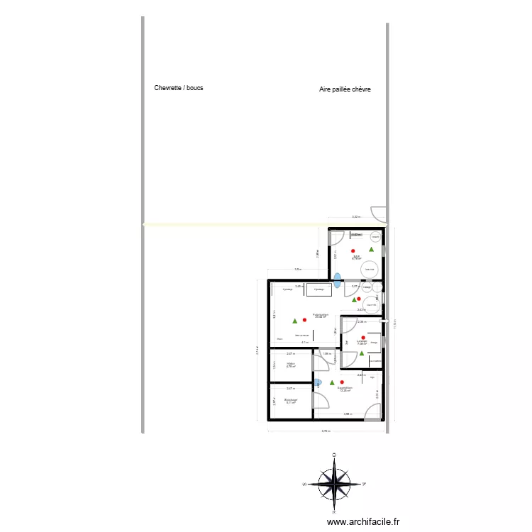 Copex 3. Plan de 6  et 59 m²