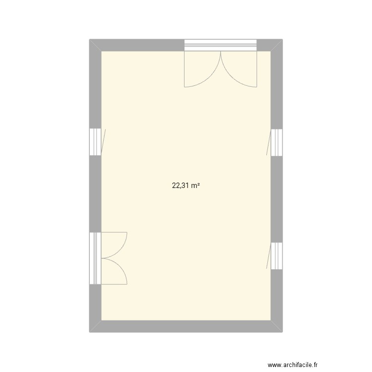 Upstairs stone room template accurate. Plan de 1 pièce et 22 m2