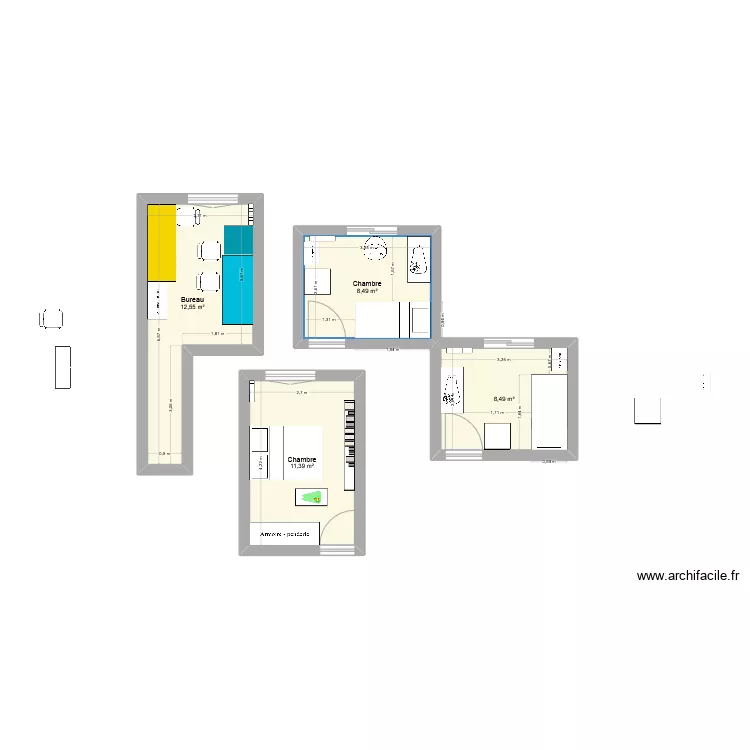 Chambre bébé. Plan de Chambre bébé. Plan de