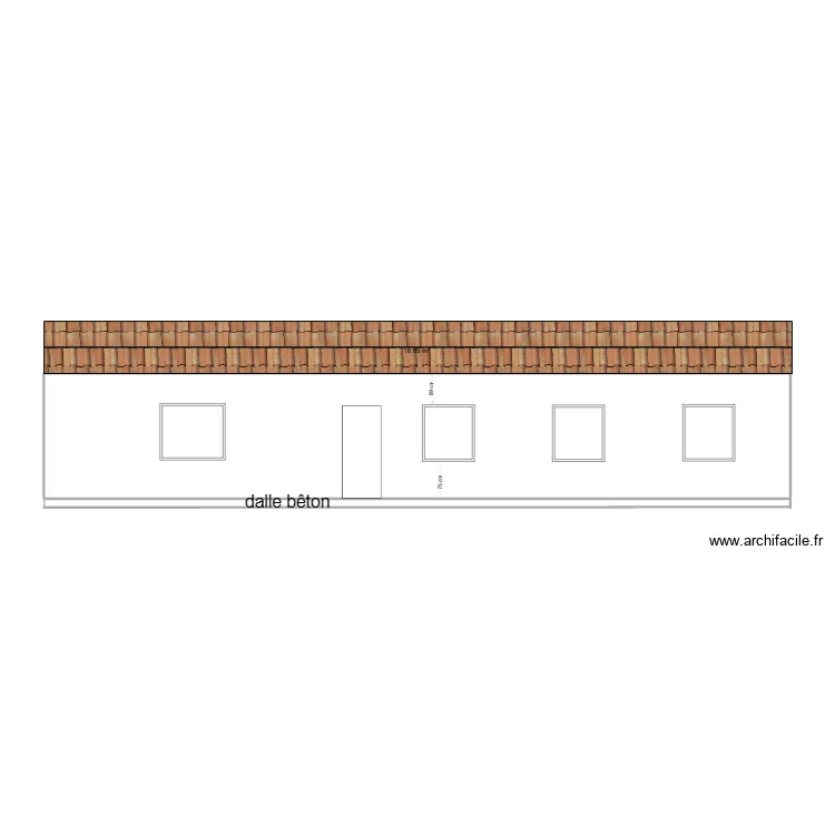 plan de facade ouest 001. Plan de 
