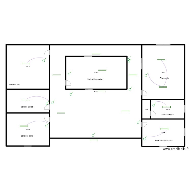 Circuit lumière DISPENSAIRE. GBAPKODJI. Plan de 0 pièce et 0 m2