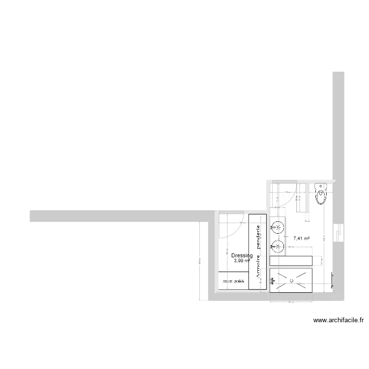 Suite parentale. Plan de 