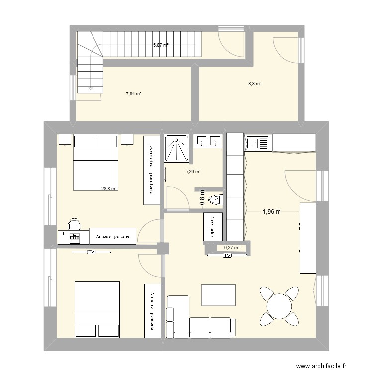 Les parc de grigy rdc 2. Plan de 6 pièces et 42 m2