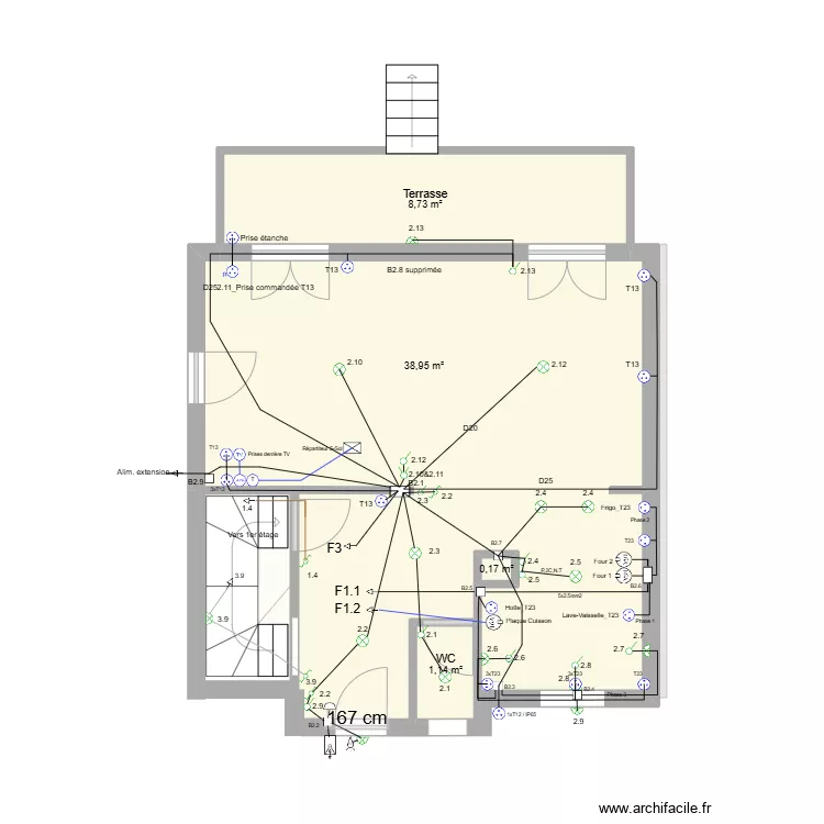 Rez-de-chauss&eacute;e. Plan de 